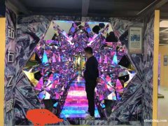 成都网红打卡拍照神器水晶砖石隧道制作出租新款全球奇幻秀任意门